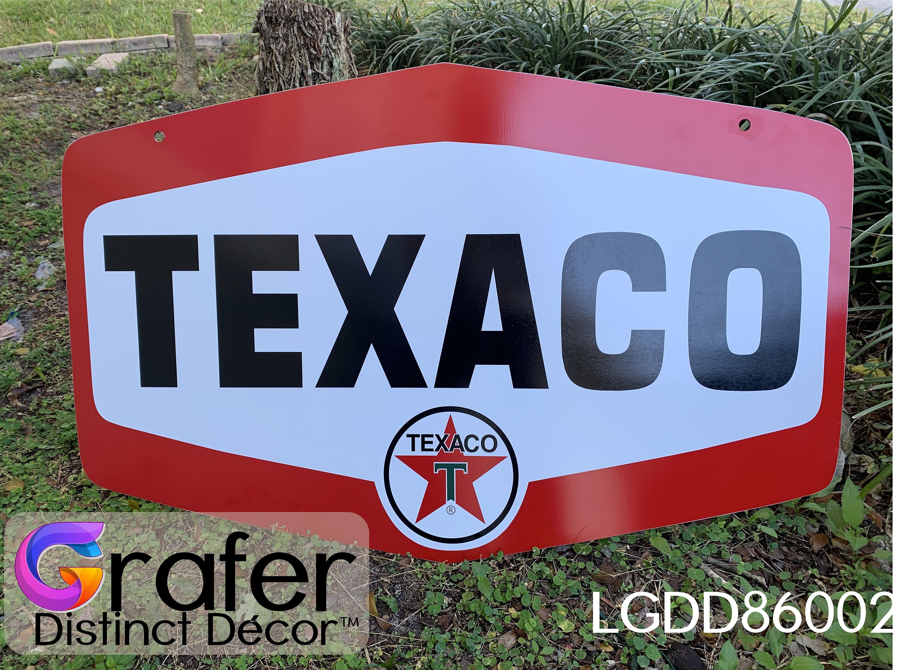 Texaco Sign | Reproduction Vintage Aluminum Gas Station Decor - Etsy
