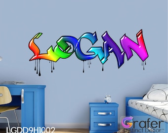 Personalized Graffiti Wall Decal: Custom Name Art Mural