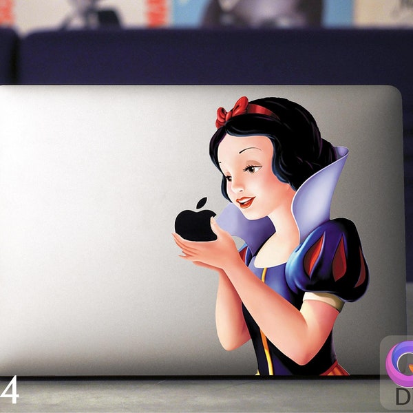 Snow White Sticker, Macbook decal, Apple AMcbook Sticker,  Snow White Mac Decal, Snow white Decal, Apple Macbook Skin, Snow White Skin