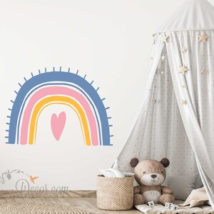 Rainbow Wall decal, Watercolor rainbow decal, Nursery rainbow decal, Rainbow wall sticker, removable rainbow decal, Large rainbow wall decal