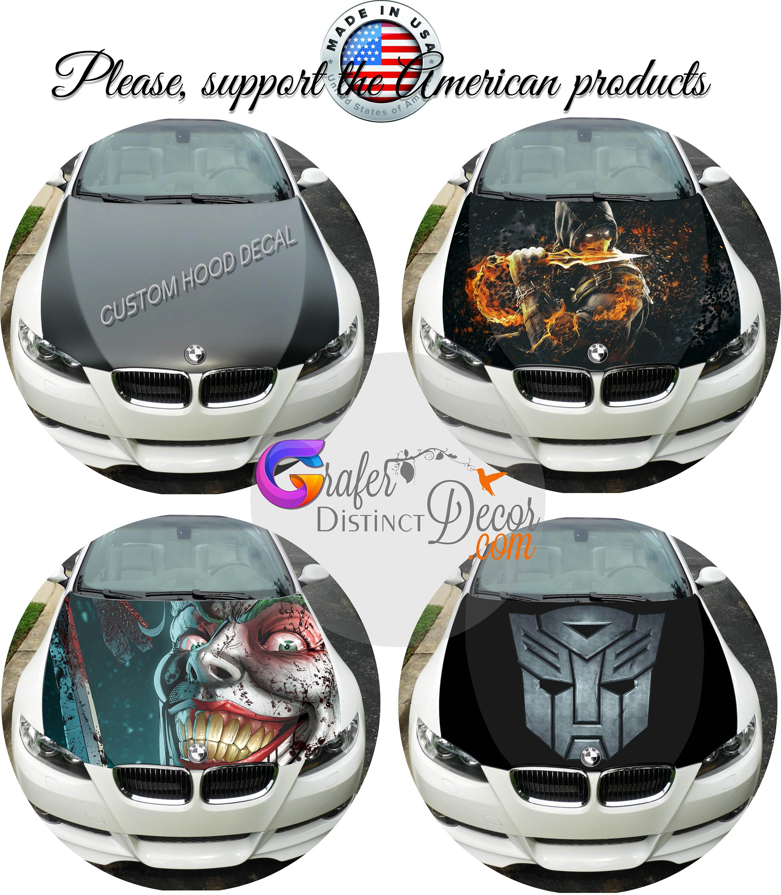 Sexy Anime Girl Itasha Car Hood Wrap Vinyl Decal – Favor Graphics