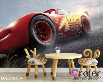 Car Disney Wall Mural, Car Disney Wall Decal, Large Wall Decal, Kid Room Wall Art, Nursery Wall Decor