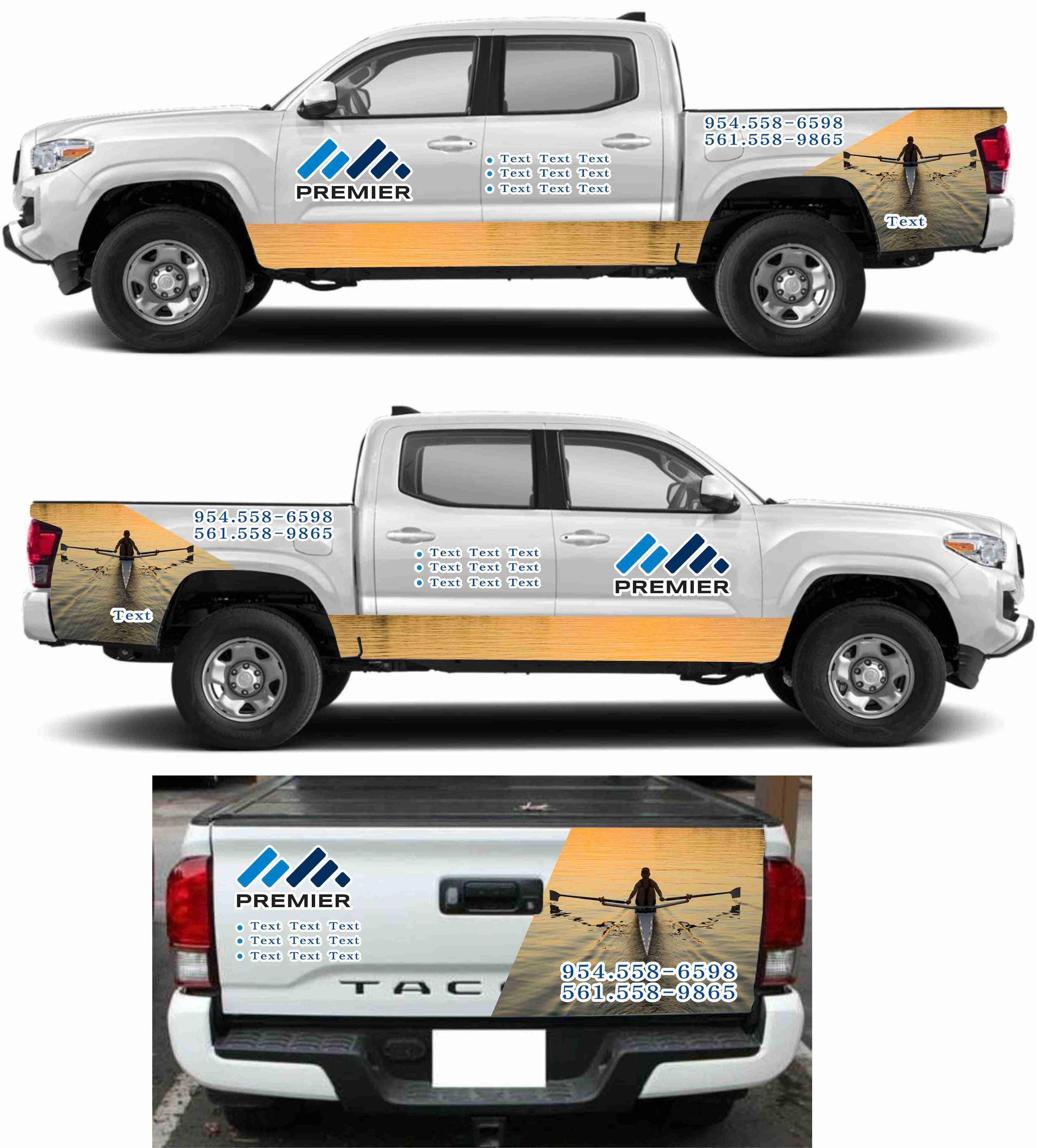 Custom Business Logo Decal |  Laminated Vinyl Wrap | Partial Wrap