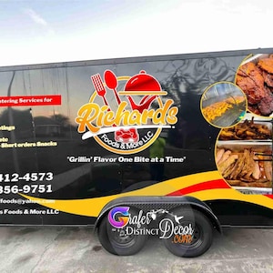 Custom Moving Billboard Trailer Decal, Business Advertising Vinyl Lettering for Vehicle Wraps, Custom Enclosed Trailer Graphics for Business