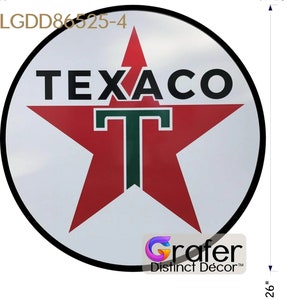 Large Texaco Star Sign: Vintage Gas Station Garage Decor