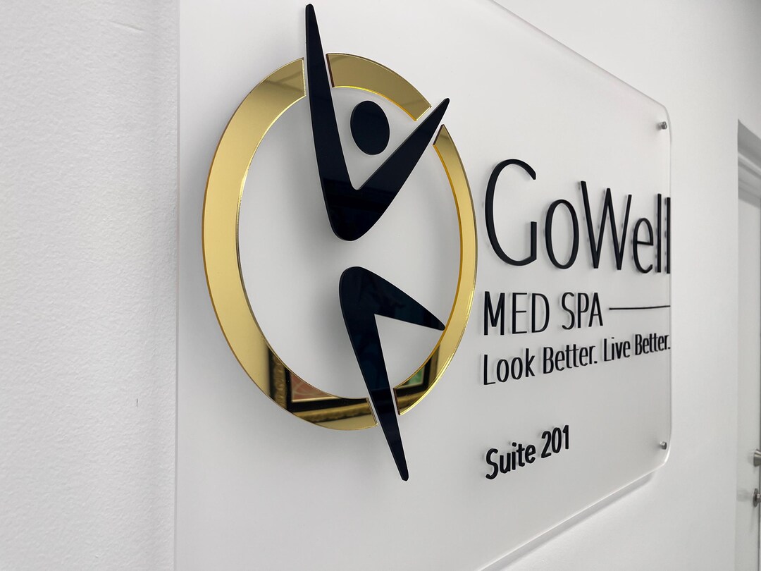 Custom Acrylic Business Logo Sign | 3D Office Signage | Wall Entrance ...