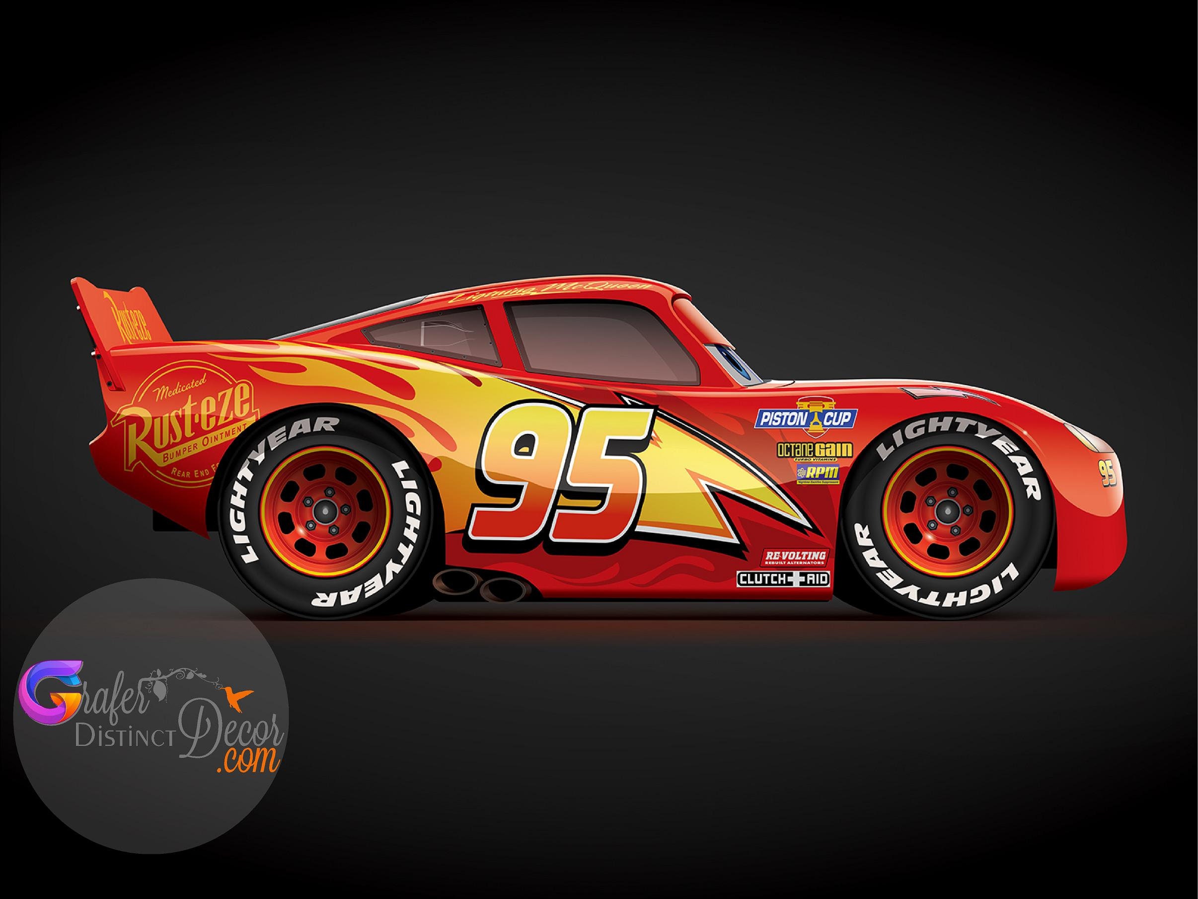 Lightning Mcqueen Race Car Decals 1140x855