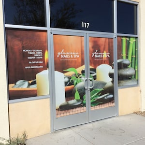Custom Storefront Window Decal – Perforated Vinyl Sticker – Business Branding – Large Window Graphic – Retail Shop Sign – Custom Signage