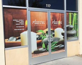 Custom Storefront Window Decal: Perforated Vinyl Business Branding