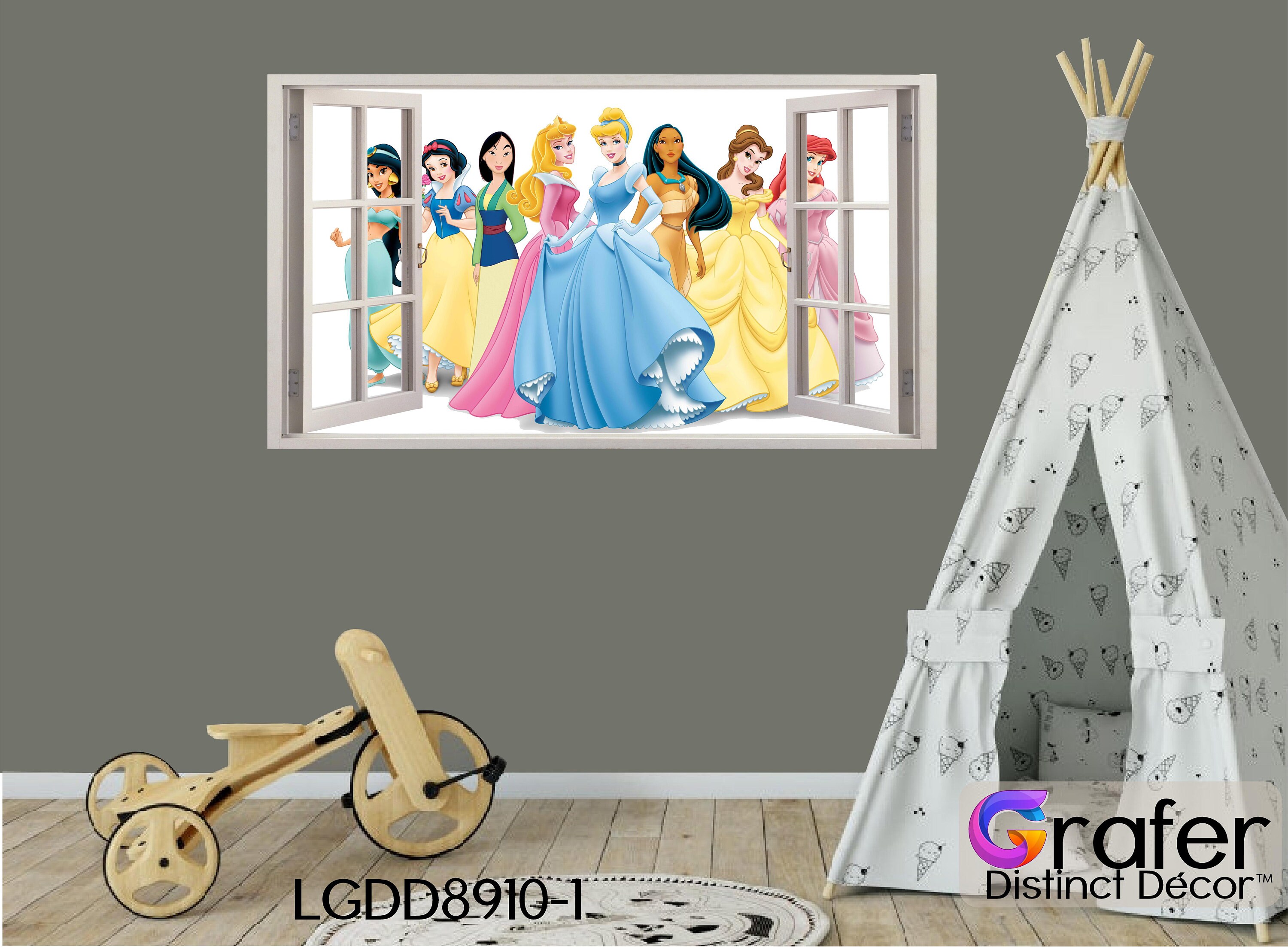 Princess Cinderella Decal Window View Decal Disney Princess Etsy