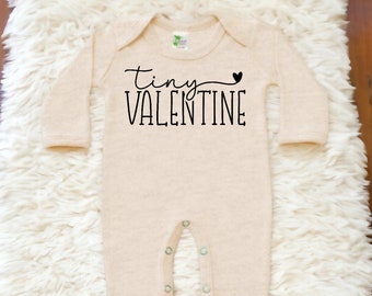 Tiny Valentine newborn baby boy sleeper | Valentine day romper for baby boy | Tiny Valentine sleeper for Valentines day baby boy
