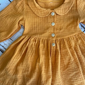 Baby Girl Mustard Yellow Dress for Fall Baby Girl Clothes - Etsy