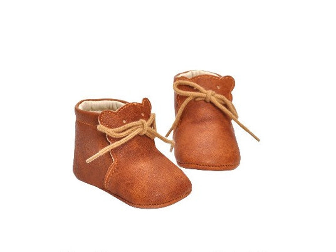 Brown Baby Boy Bear Shoes Newborn Baby Boy Coming Home Etsy