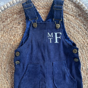 Personalized corduroy jumper for baby boy monogram or name boy clothes toddler boy birthday outfit infant boy fall outfit image 2