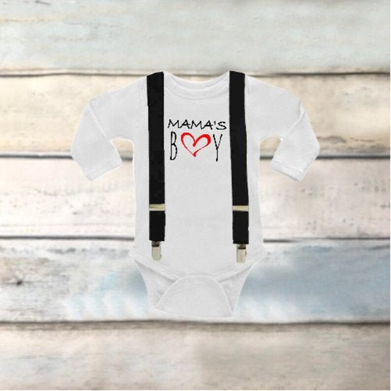 Toddler boy clothes Mamas boy onesie Valentines day shirt boys