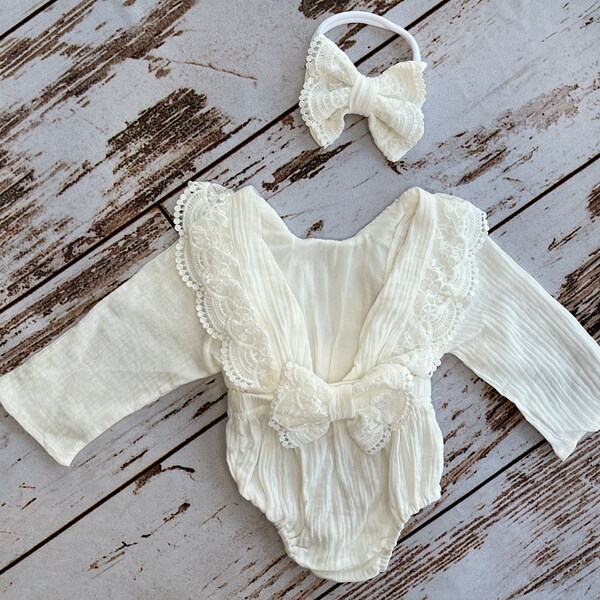 Baby Blue Lace Romper main image 0