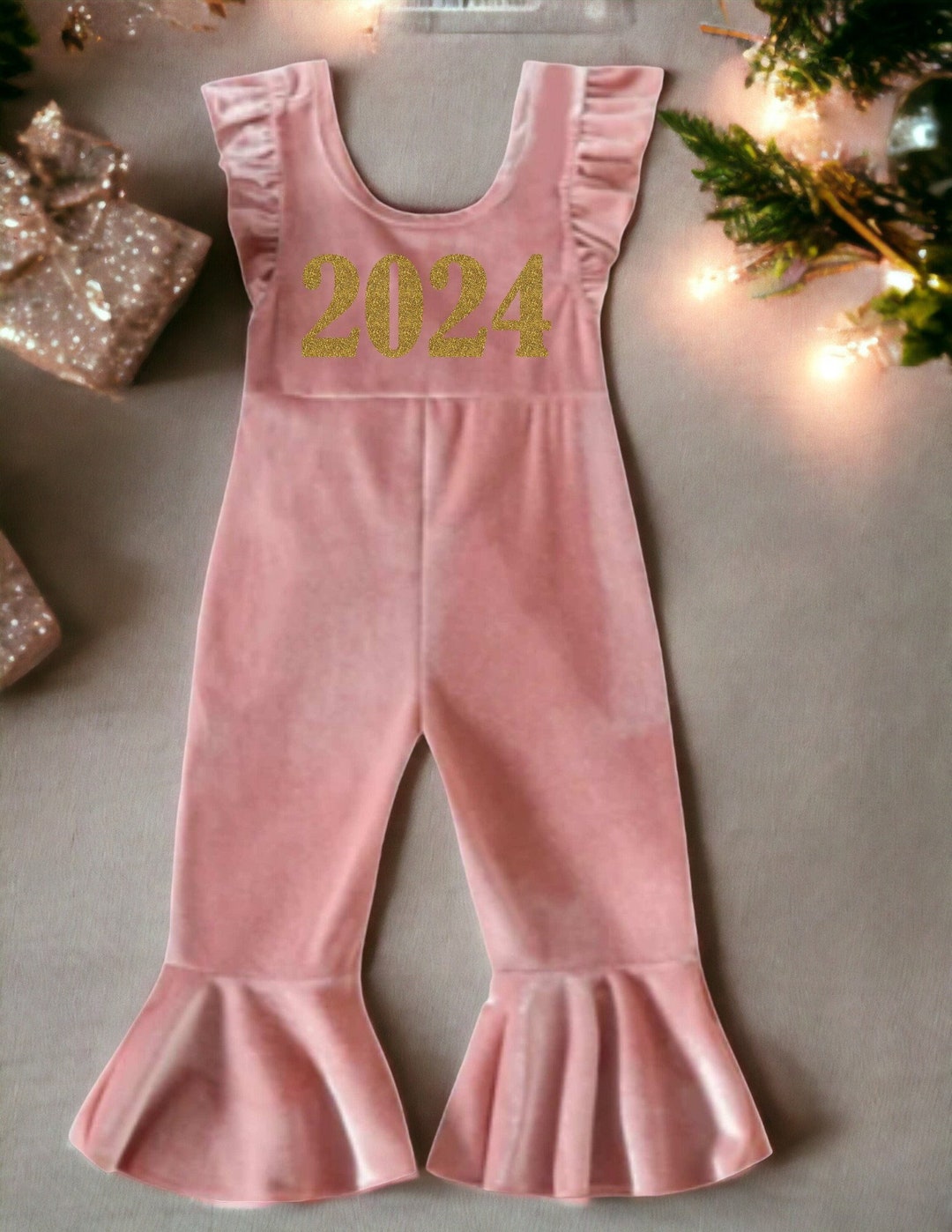 Toddler Girl New Years Eve Outfit 2024 Pink Velvet Etsy