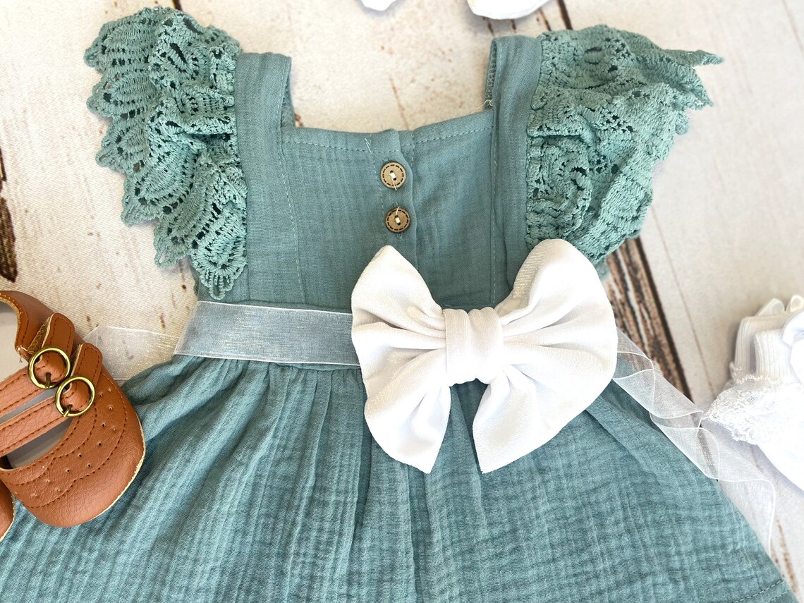 Thanksgiving Baby Girl Teal Dress Baby Girl Clothes for Fall Etsy