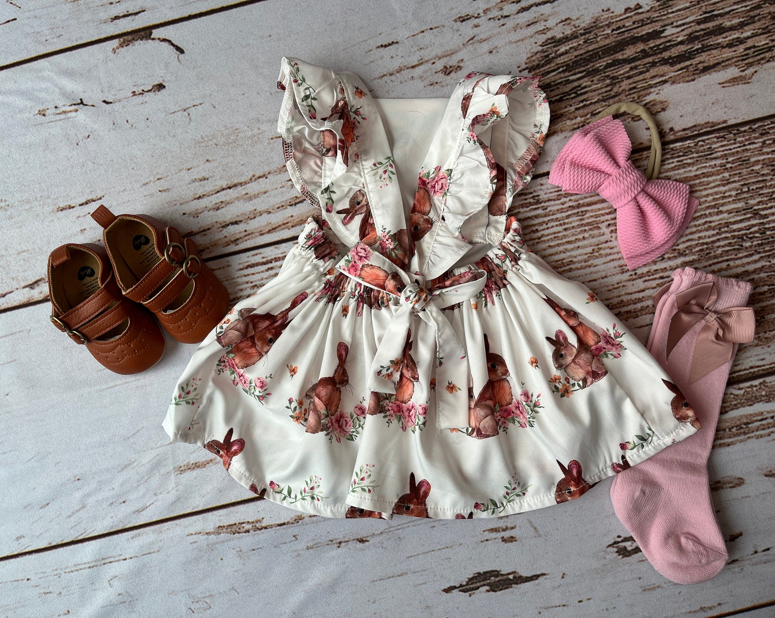 Baby Easter Dress Easter Baby Girl Bunny Dress Toddler Etsy