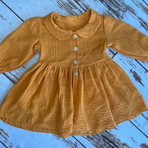 Baby Girl Mustard Yellow Dress for Fall Baby Girl Clothes - Etsy