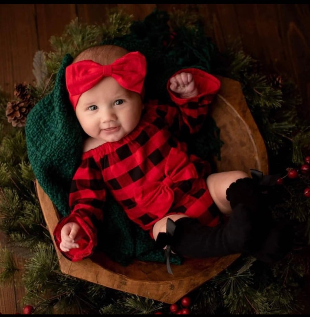 Baby Girl Christmas Outfit Newborn Christmas Outfit Girl Etsy