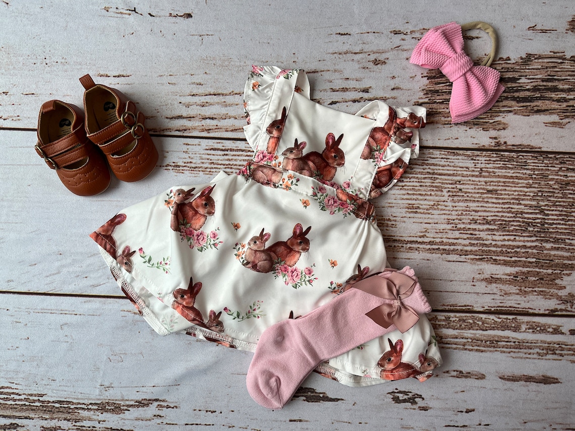 Baby Easter Dress Easter Baby Girl Bunny Dress Toddler - Etsy