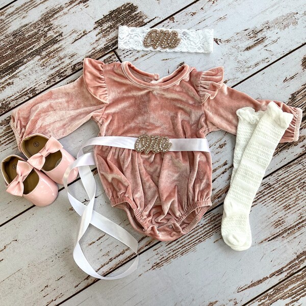 Baby Sequin Romper Etsy