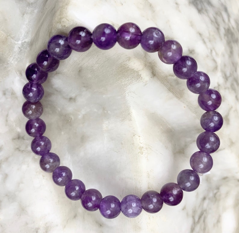 Scalar energy frequency charged amethyst crystal bracelet