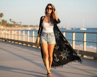 One size, long cotton kimono