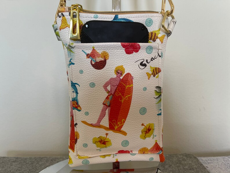 Minimalist Purse Faux Leather Small Bag Smartphone Sling Cellphone Crossbody Bag Messenger Slim Purse