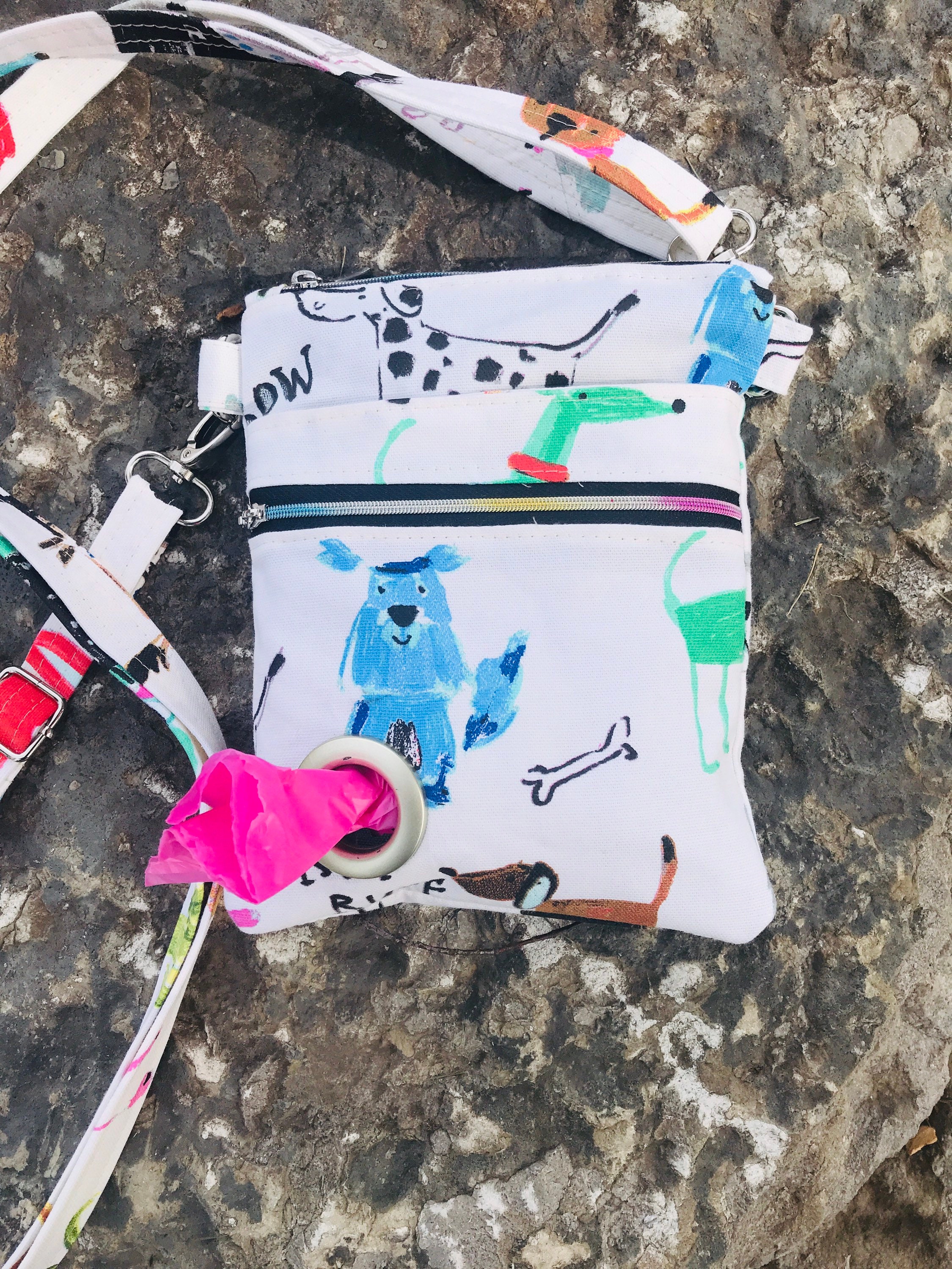 Dog Walking Poop Bag Hands Free Poop Bag Dispenser Puppy Treat Cross