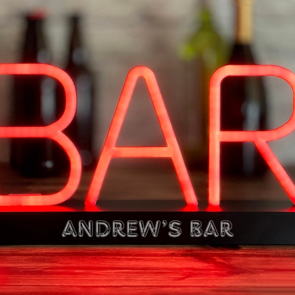 Neon Bar Sign Etsy UK