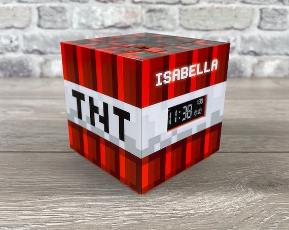 Réveil Minecraft avec jeu de lumière LED Action Toy Home Decor 003 