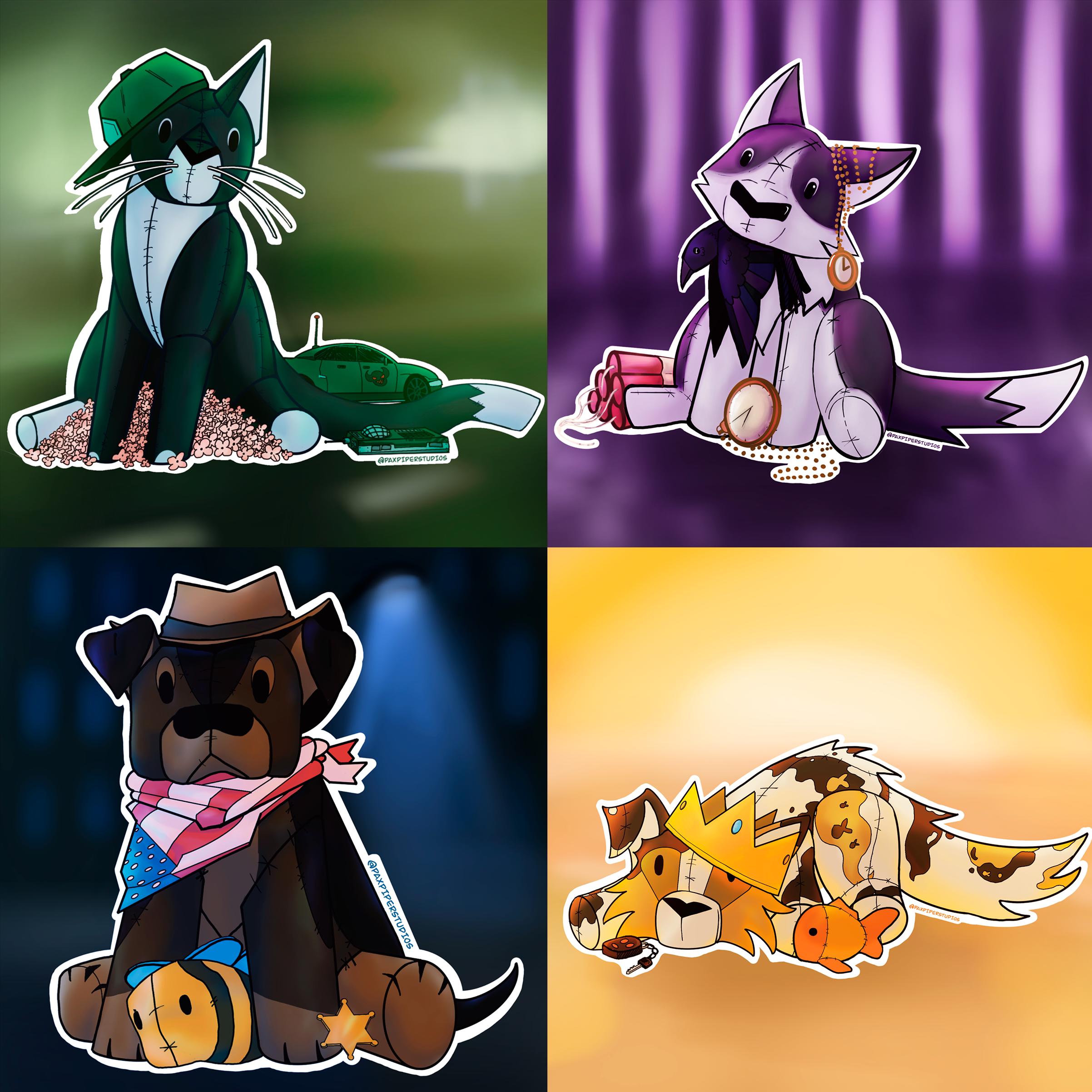 HC Pets Plushies | Set 1 Sticker Sheet