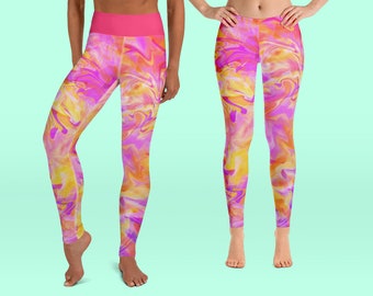 Festival Leggings - Tie Dye Leggings - Yoga Leggings - Boho Leggings - Psychedelic Leggings - Colorful Leggings - Christmas Gift For Her