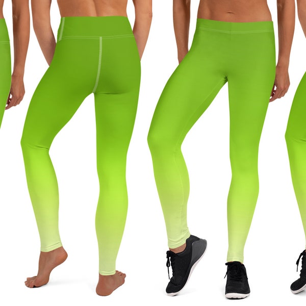 Lime Green Leggings Etsy
