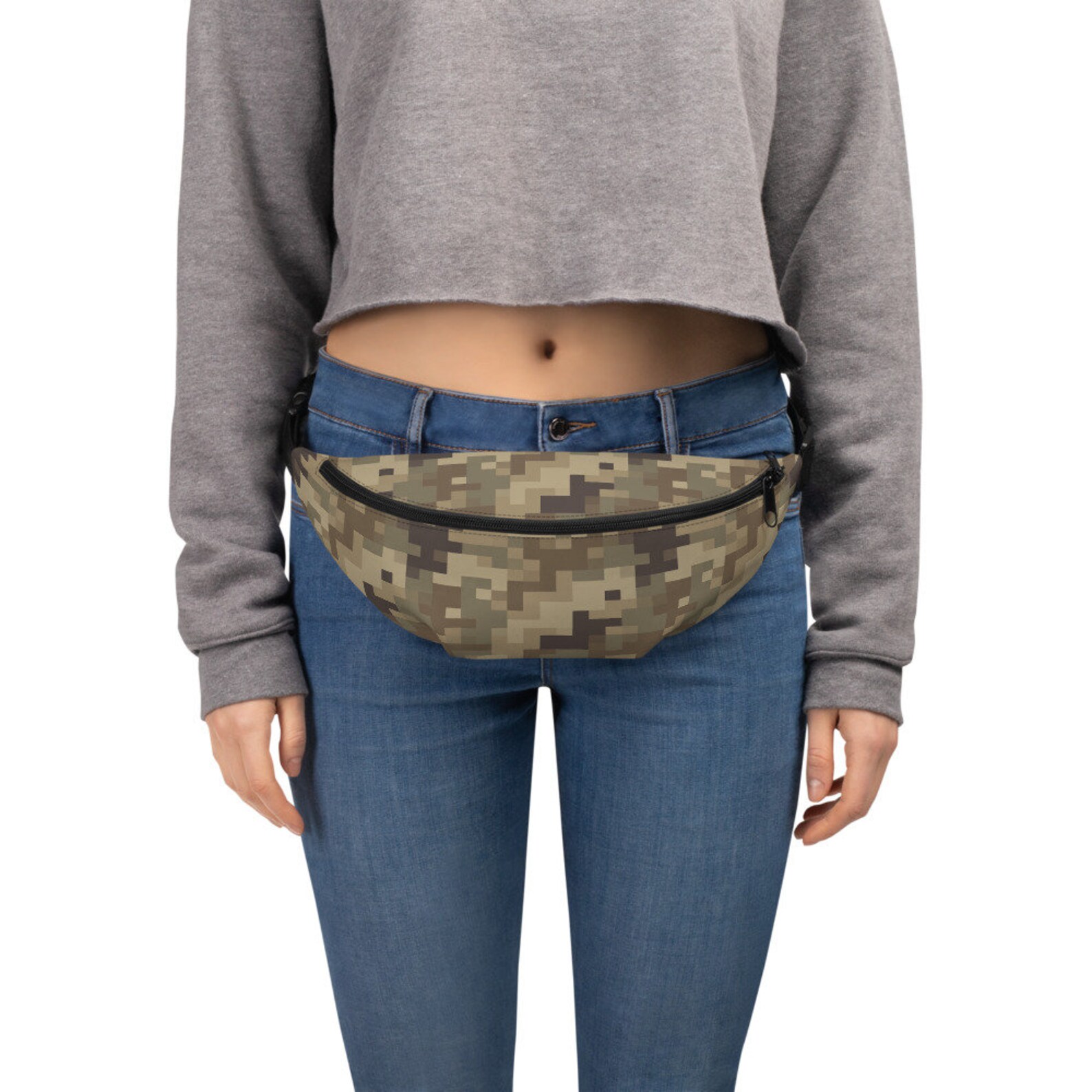 Camouflage Fanny Pack Digital Camo Fanny Packs for Men Women Camo Hip