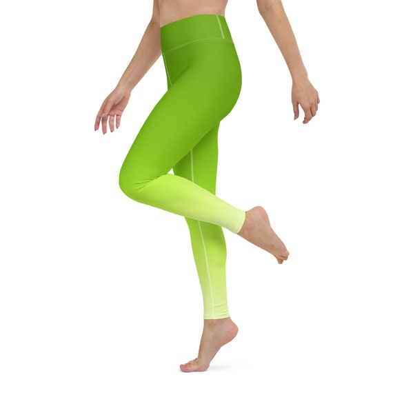 Lime Green Leggings Printed Green Ombre Leggings Cool Leggings Perfect Gift  for Women Yoga Leggings Workout Leggings Xmas Gift -  Australia