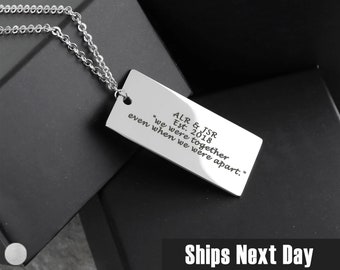 Personalized Engraved Tag Necklace Personalized Jewelry Fathers Day Men Christmas Gift for Him Boyfriend Husband Anniversary Gift- LRDTN-S