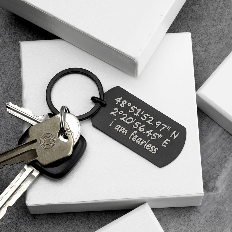 Custom Keychain for Boyfriend Anniversary Husband Personalized Etsy