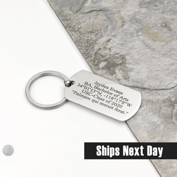 Silver keychain for him sale