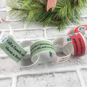 Countdown to Christmas Advent Calendar Paper Chain PDF Printable