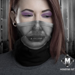 Vampire Gothic Face Mask Reusable Washable Neck Gaiter