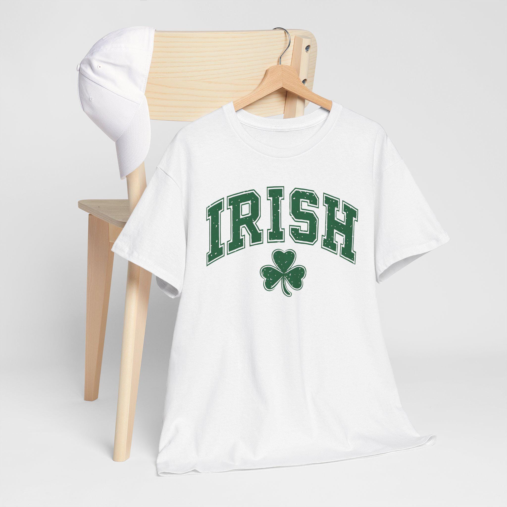 Camiseta irlandesa del Día de San Patricio, camiseta unisex de algodón grueso, camisa con trébol, ropa informal, orgullo irlandés, ajuste cómodo
