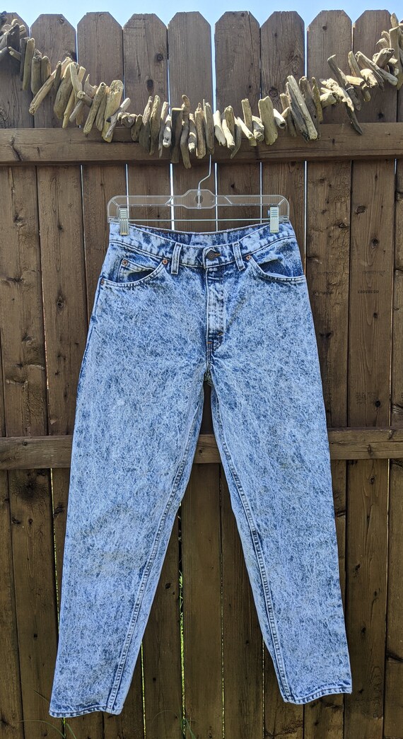Levi's Orange Tab 550 Acid Wash Jeans