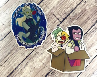 Cartoon Stickers - OK! KO! & She-ra