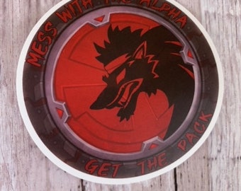 Dire Sticker | Messing mit dem Alpha