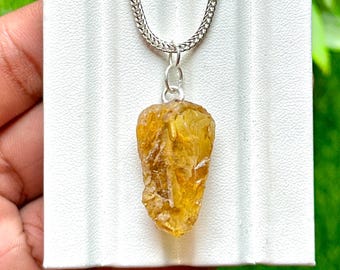 Raw Opal Pendant • Natural Crystal Necklace, Iridescent Stone Jewelry