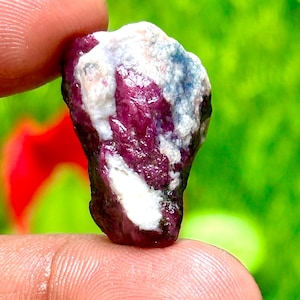 Raw Ruby Specimen 27x18mm 37.60ct Natural Rough Corundum 1pc