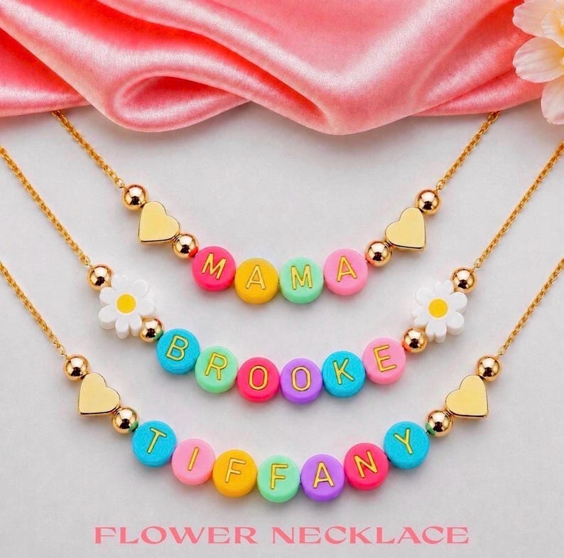 Back to school gifts first day of school kids jewelry kids necklace first day of school outfit first day of kindergarten gift preschool prek Flower Necklace